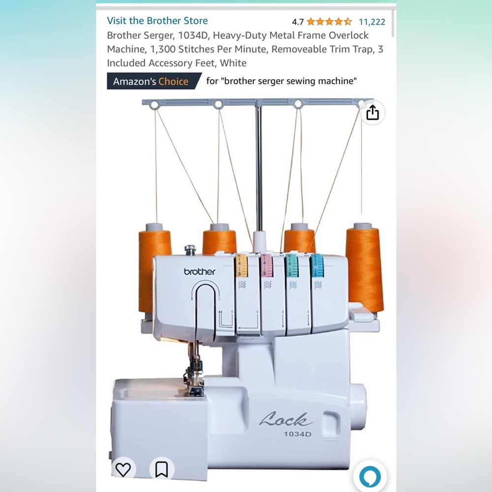 Brother Serger Sewing Machine